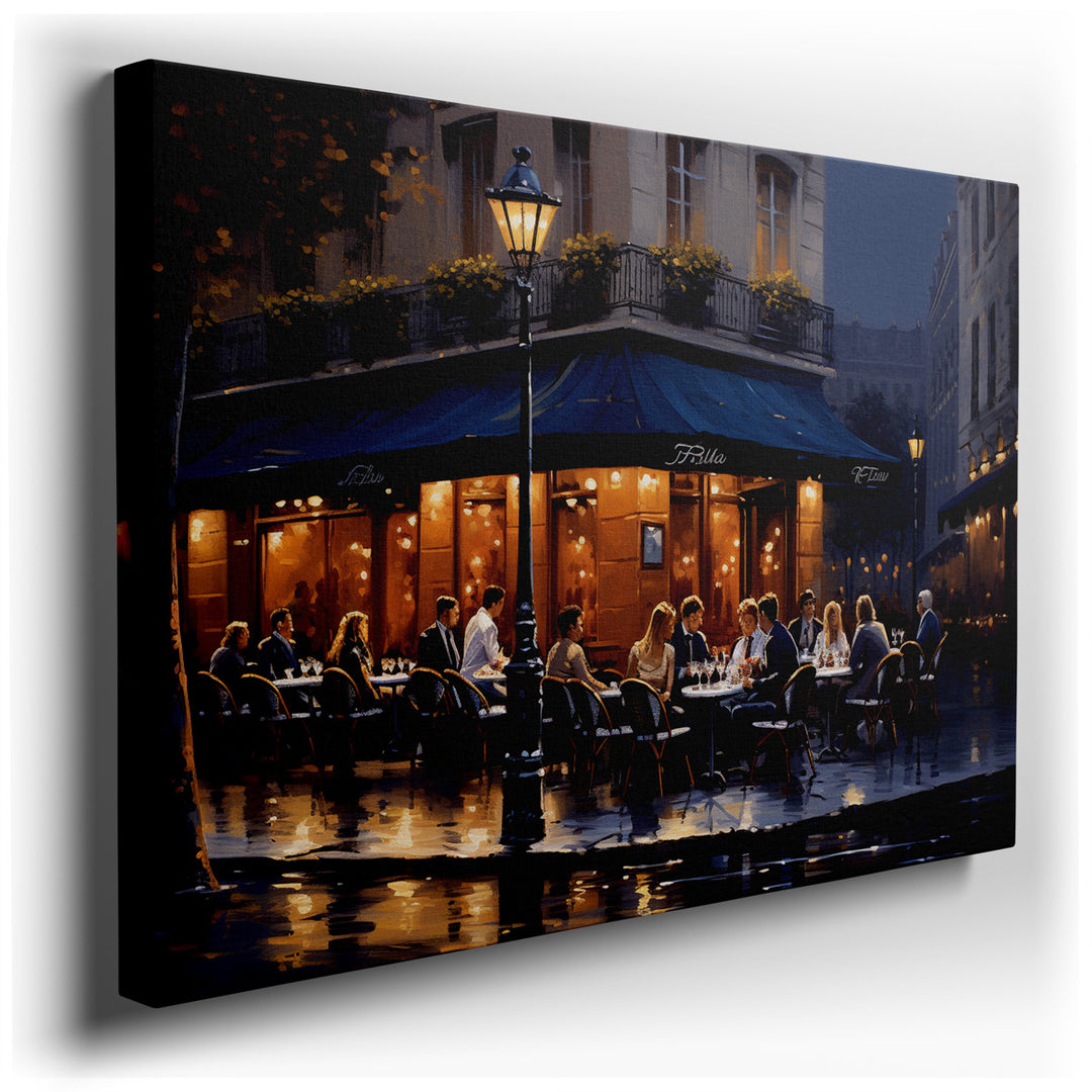 canvas print on wrapped canvas for wall decor – Imagine a wall art that encapsulates the quintessence of a Parisian evening, where the allure of the city at night is as...