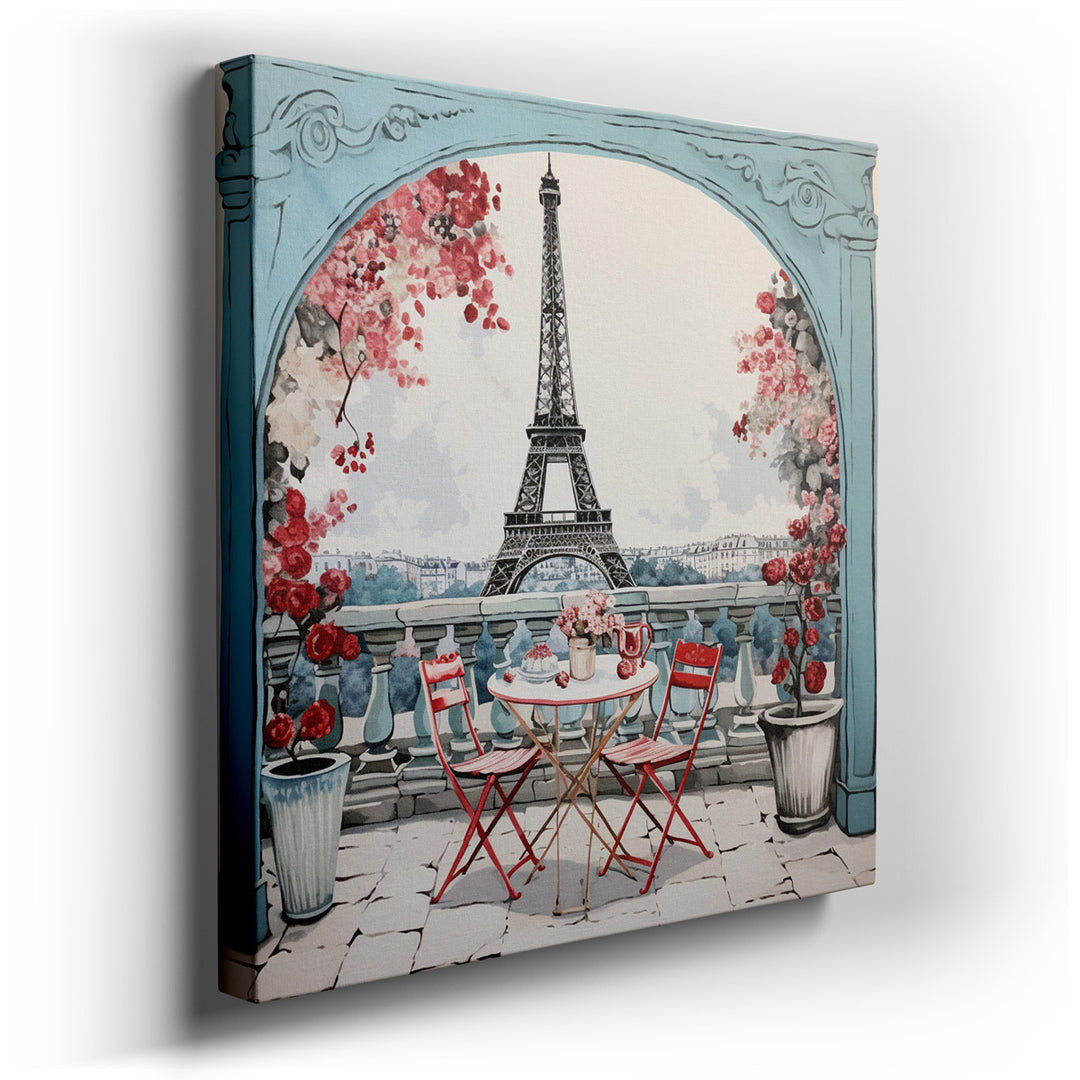 canvas print on wrapped canvas for wall decor – Imagine stepping into a room where the essence of Paris, the City of Light, envelops you with its charm and vibrancy. Th...