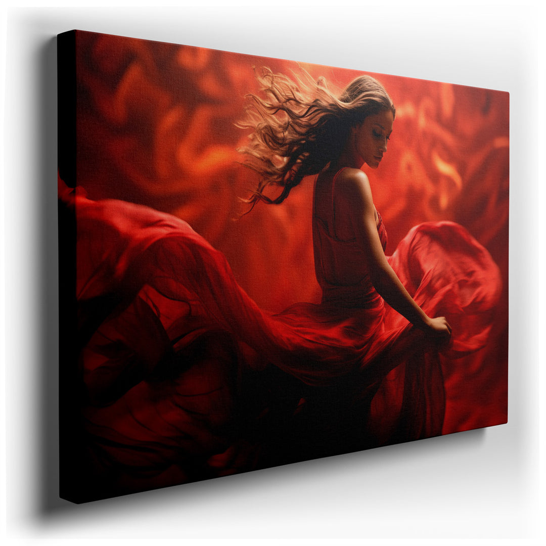 canvas print on wrapped canvas for wall decor – This wall art is a captivating visual feast that celebrates the dynamic beauty and spirit of dance. It features a woman...