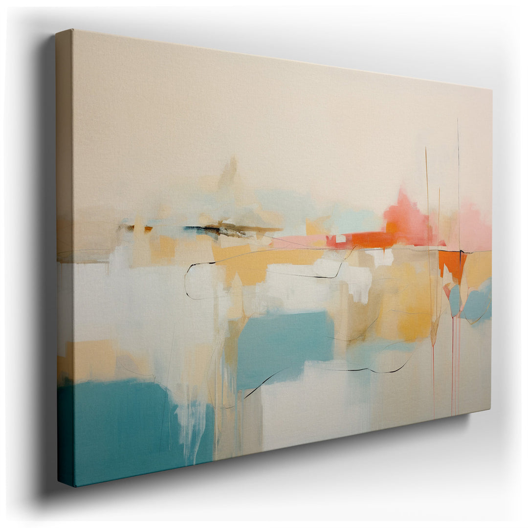 canvas print on wrapped canvas for wall decor – This exquisite wall art, with its soft, abstract composition, is a masterpiece of subtlety and serene beauty, ideal for...