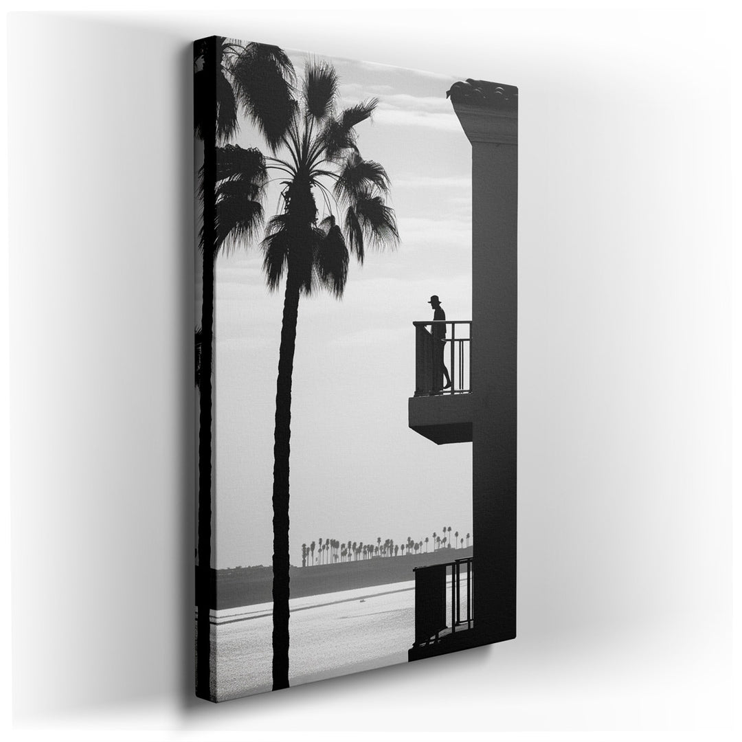 canvas print on wrapped canvas for wall decor – This enchanting wall art invites viewers into a tranquil moment of solitude and reflection, capturing the silhouette of...