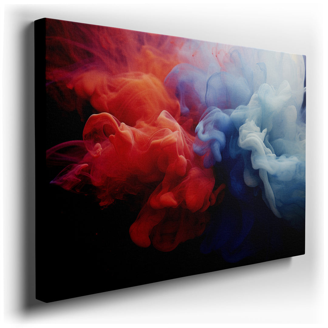 canvas print on wrapped canvas for wall decor – This wall art, a mesmerizing composition of swirling abstract colors, captures the viewer's imagination with its dynamic...
