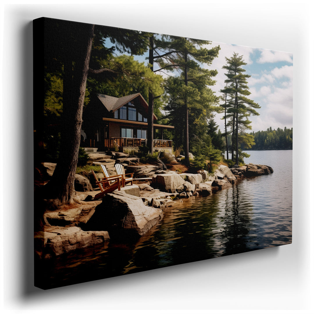 canvas print on wrapped canvas for wall decor – Imagine a wall art that captures the essence of a tranquil retreat, a place where the hustle and bustle of daily life fa...