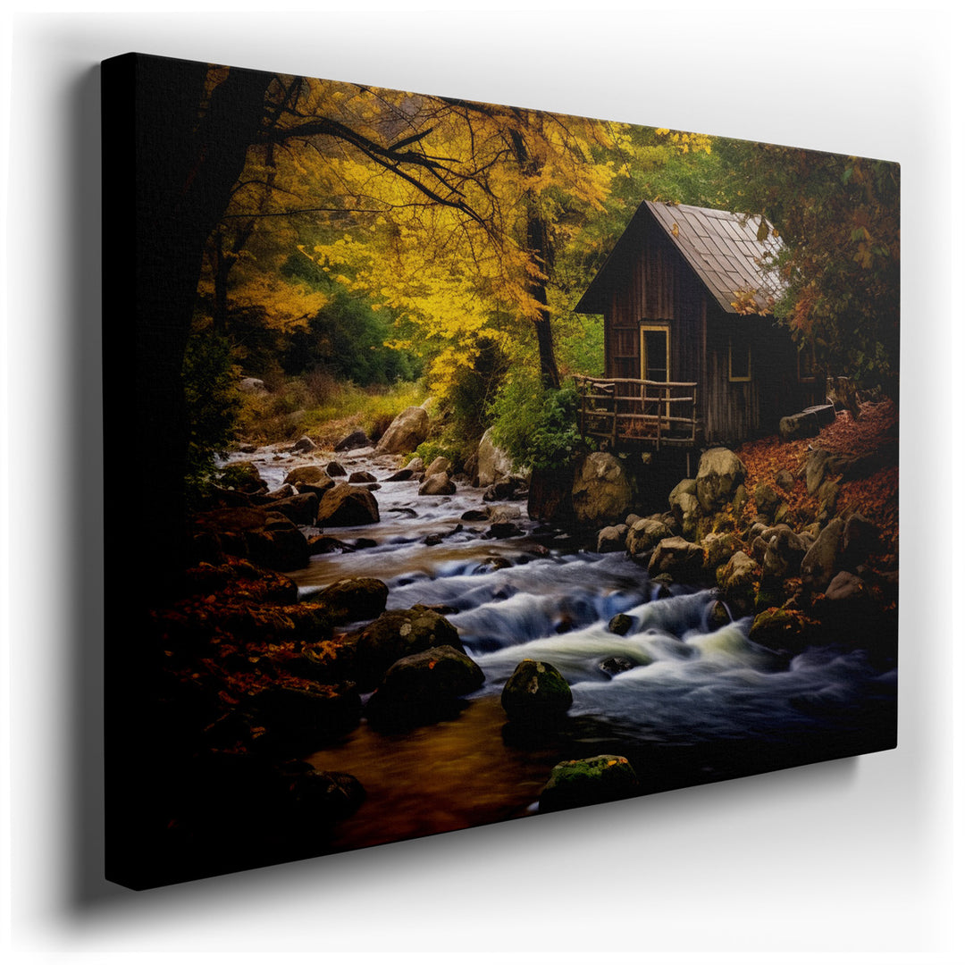 canvas print on wrapped canvas for wall decor – This enchanting wall art captures a serene and picturesque scene that is bound to transform any room into a tranquil ret...