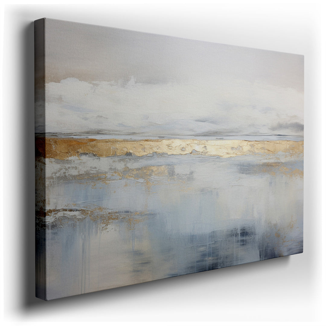 canvas print on wrapped canvas for wall decor – This exquisite wall art is a masterful representation of abstract landscape art, where the artist skillfully blends soft...