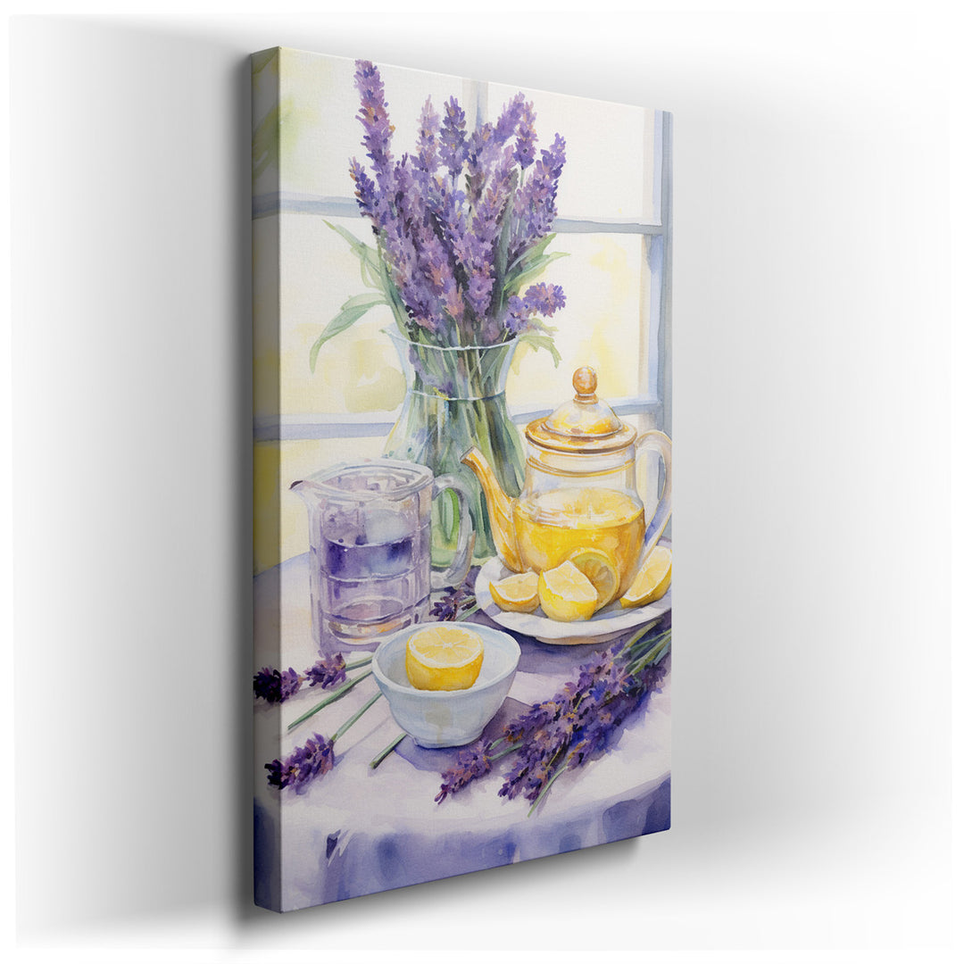 canvas print on wrapped canvas for wall decor – Imagine a wall art that encapsulates the serene joy of a peaceful afternoon. This artwork, with its delicate tea set tho...