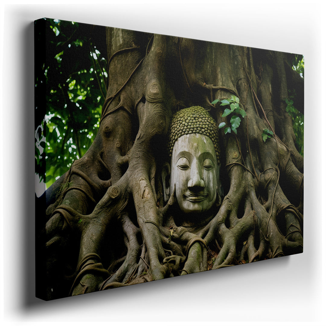 canvas print on wrapped canvas for wall decor – This exquisite wall art captures a profoundly serene and spiritually resonant scene that is both visually striking and d...