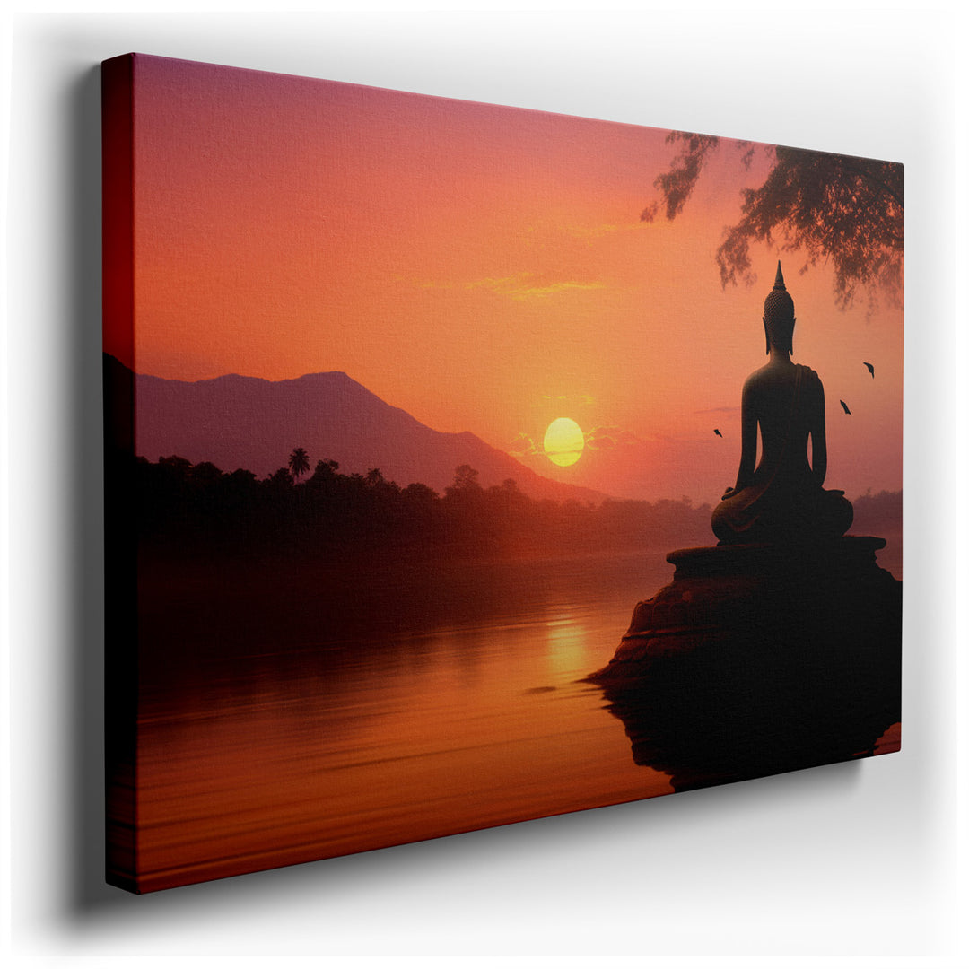 canvas print on wrapped canvas for wall decor – Imagine a wall art that captures the essence of tranquility and spiritual awakening, perfect for creating a serene atmos...