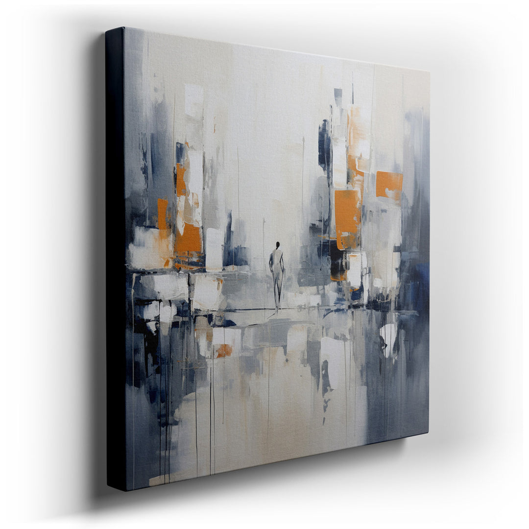 canvas print on wrapped canvas for wall decor – This urban landscape wall art, a captivating portrayal of city life, is an exquisite addition to any room seeking to evo...