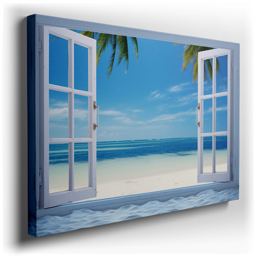 canvas print on wrapped canvas for wall decor – Imagine a wall art that captures the essence of a serene coastal paradise, a piece so vivid and inviting that it transfo...