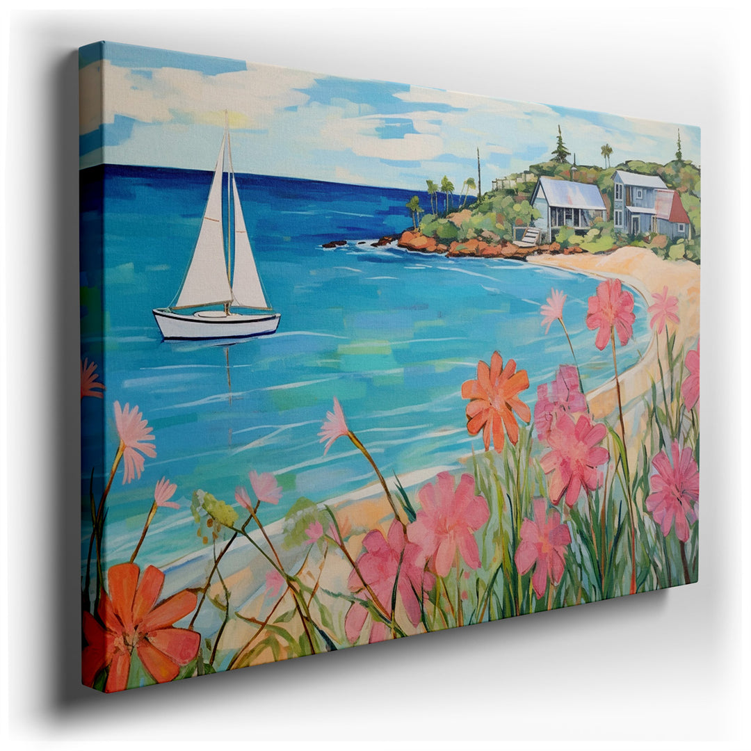 canvas print on wrapped canvas for wall decor – Imagine a wall art that encapsulates the essence of serene coastal beauty, a piece so vivid and inviting that it transfo...
