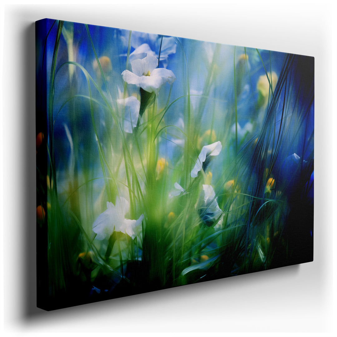 canvas print on wrapped canvas for wall decor – This enchanting wall art captures the essence of tranquility and the subtle beauty of nature through its soft, dreamy de...