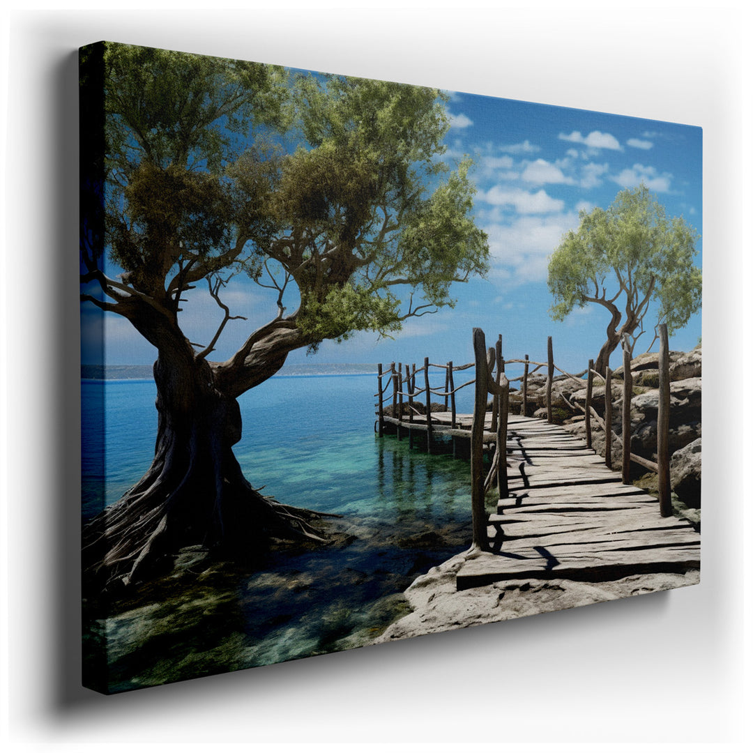 canvas print on wrapped canvas for wall decor – Imagine a wall art that captures the essence of a serene escape into nature, where every brushstroke invites you into a...