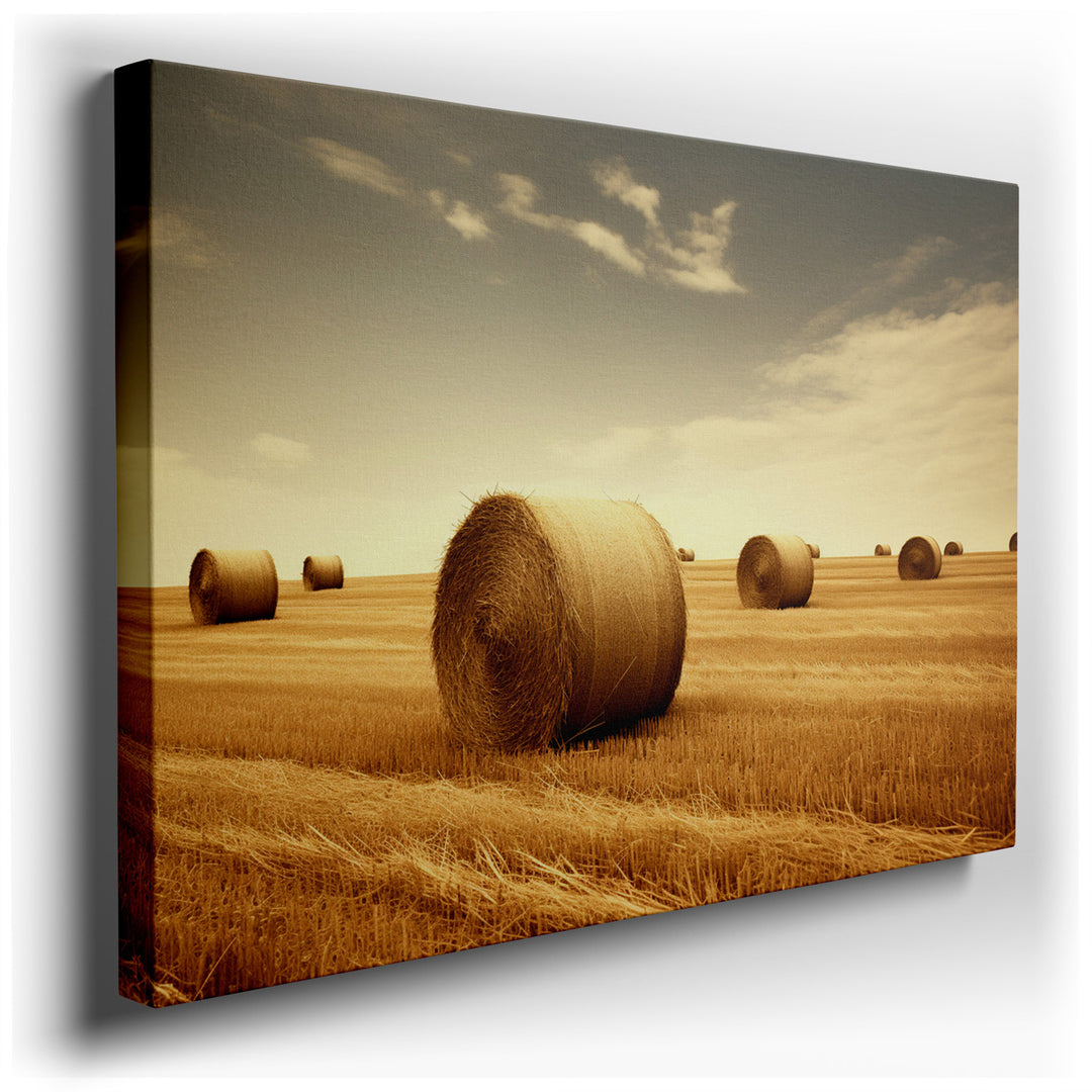 canvas print on wrapped canvas for wall decor – This exquisite landscape wall art is a masterful representation of rural tranquility and natural beauty, ideal for enhan...