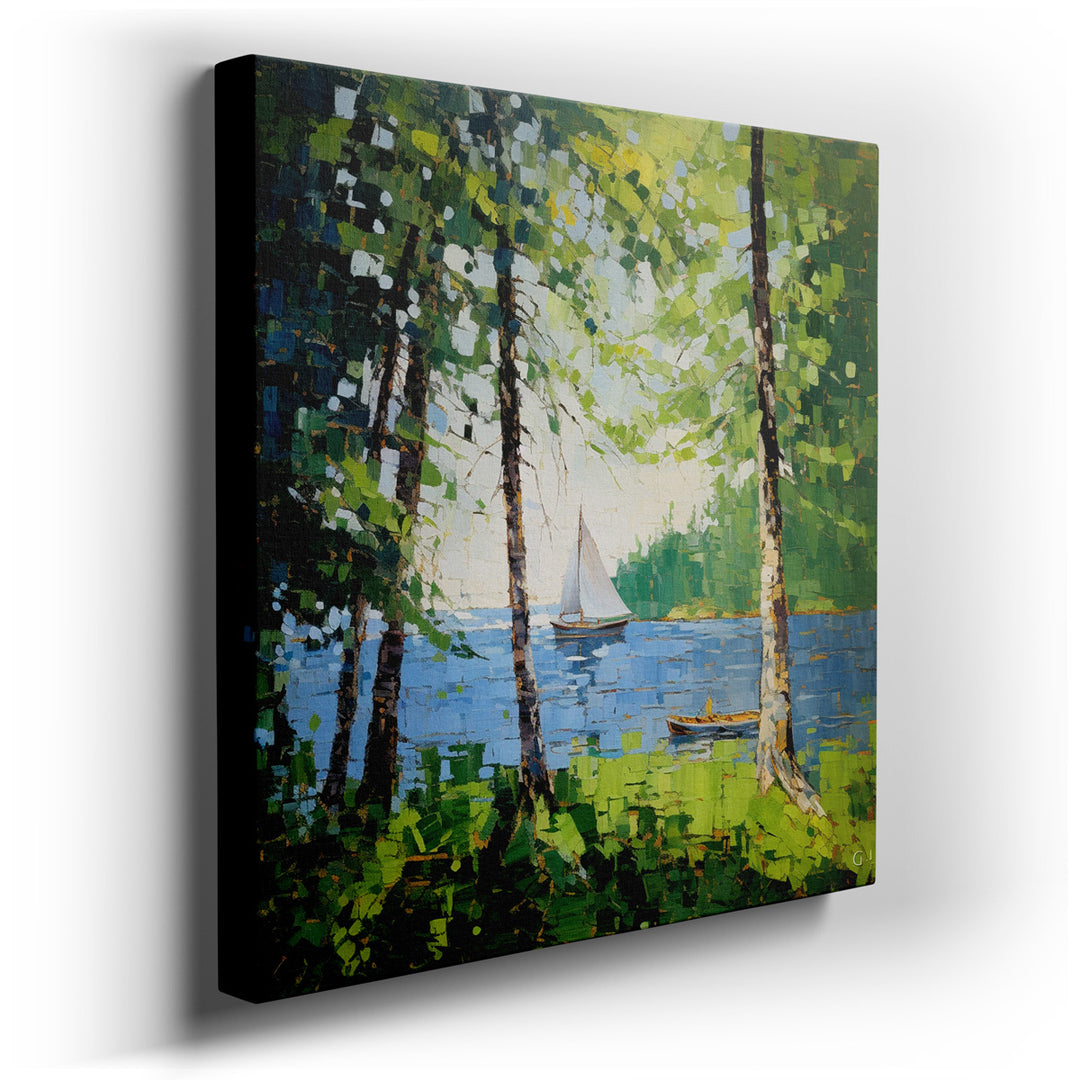 canvas print on wrapped canvas for wall decor – This wall art captures a serene and picturesque scene that would be a splendid addition to any room seeking to evoke a s...