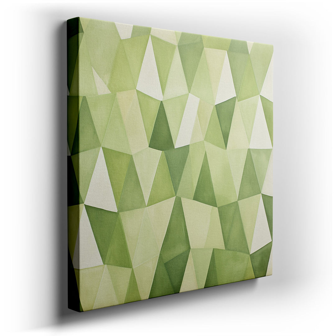 canvas print on wrapped canvas for wall decor – This wall art, a masterful composition of geometric elegance and serene hues, offers a visual retreat into tranquility a...