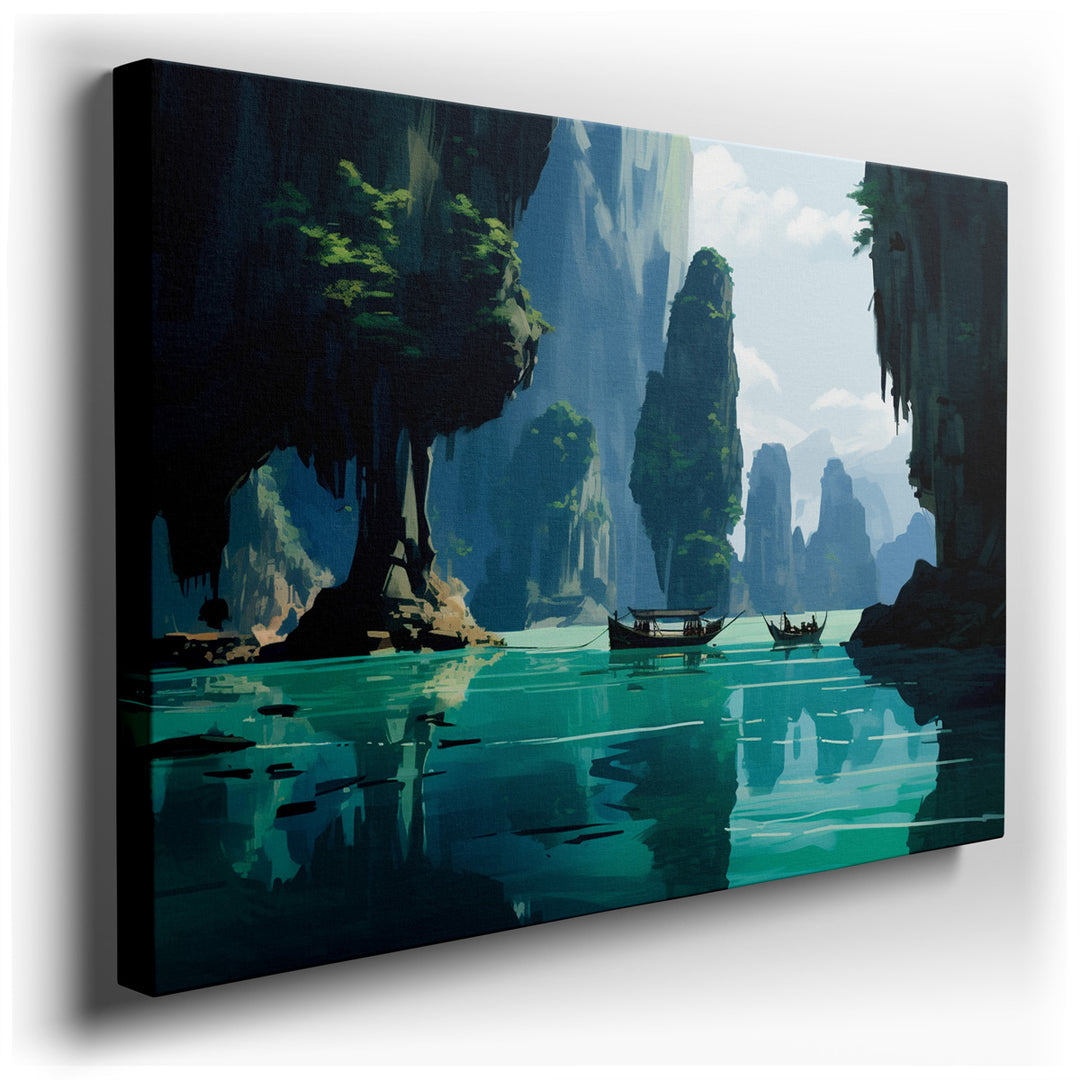 canvas print on wrapped canvas for wall decor – This enchanting wall art captures a breathtaking landscape that is both tranquil and majestic, making it an ideal piece...