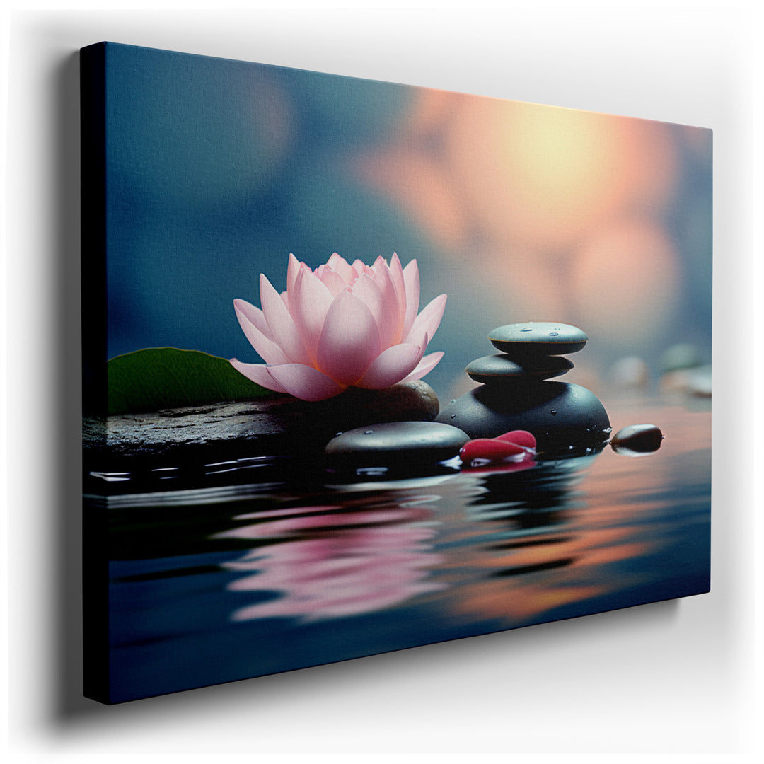 canvas print on wrapped canvas for wall decor – This wall art captures a moment of serene beauty and tranquility, ideal for creating a peaceful atmosphere in any room....