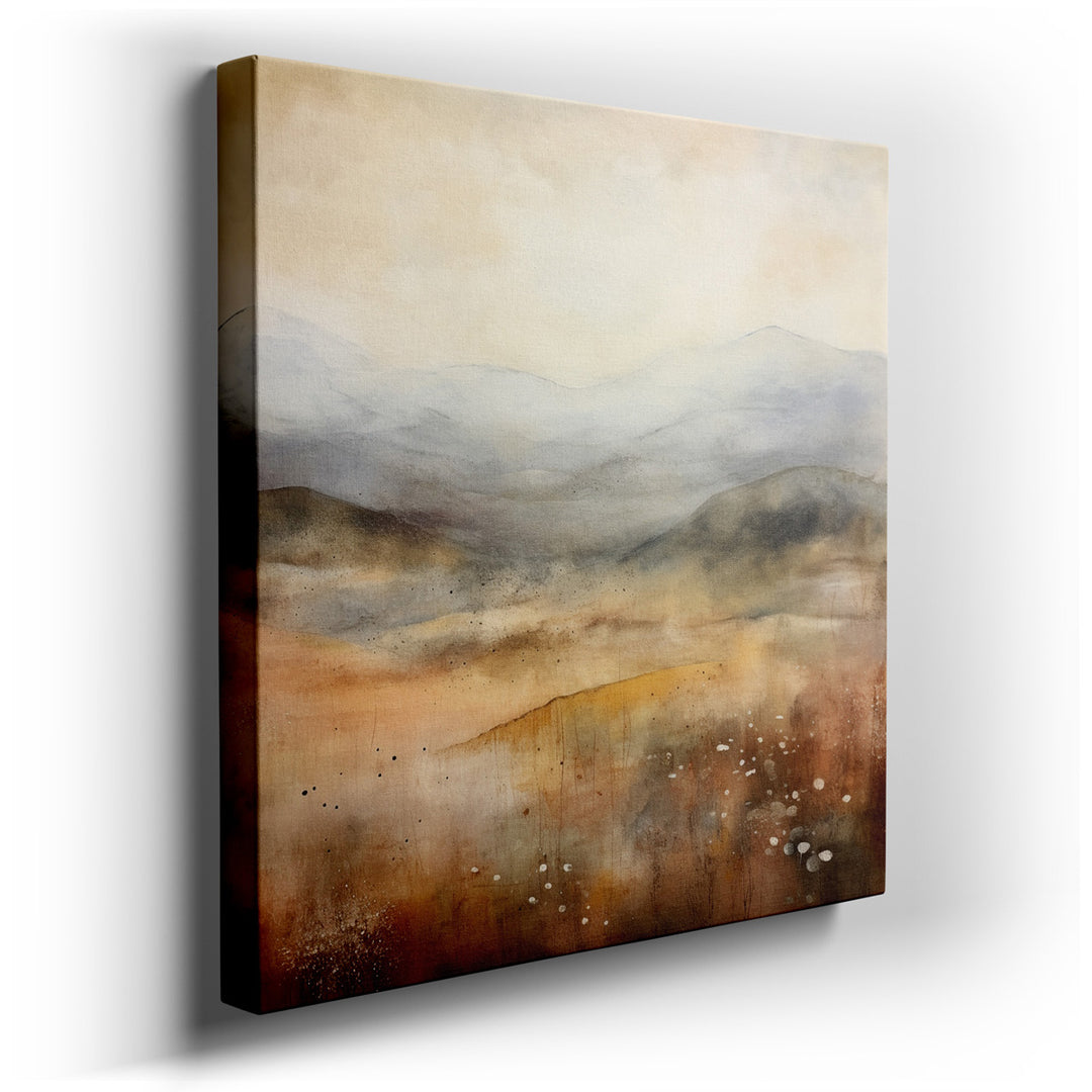 canvas print on wrapped canvas for wall decor – This exquisite piece of minimalistic landscape art is a masterful representation of tranquility and natural beauty, rend...