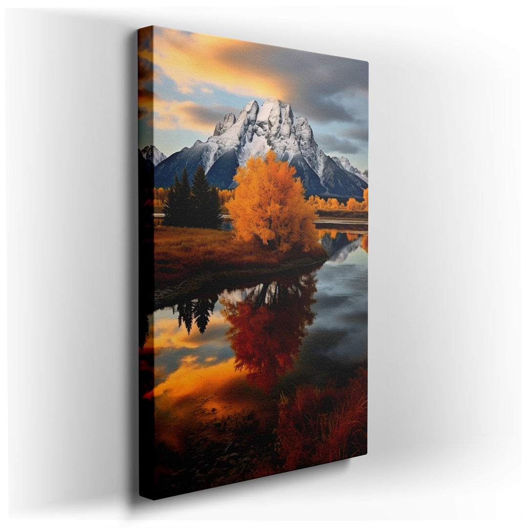 canvas print on wrapped canvas for wall decor – This exquisite wall art captures the essence of nature's awe-inspiring beauty, presenting a scene that is both tranquil...