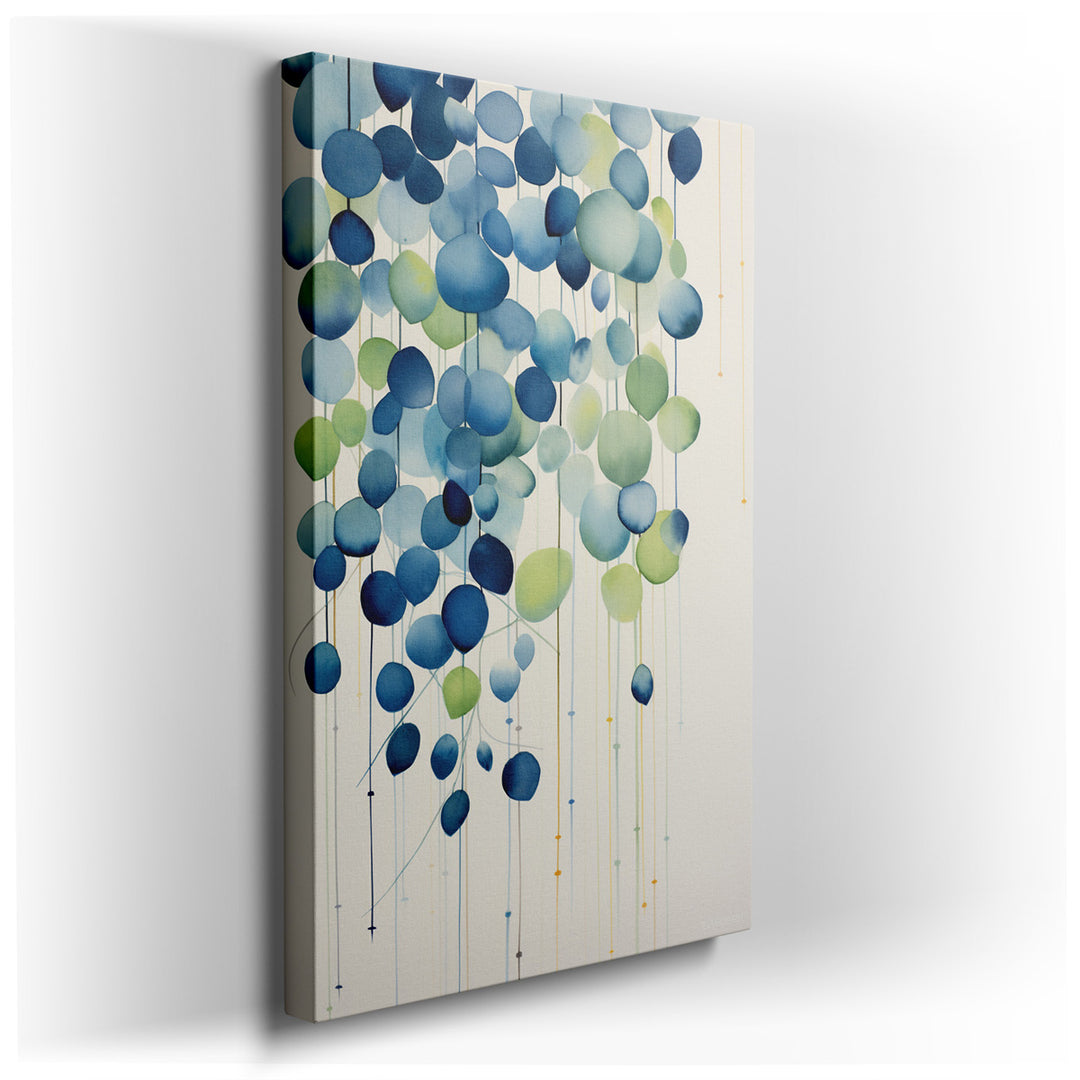 canvas print on wrapped canvas for wall decor – This exquisite wall art, a masterful depiction of nature's serene beauty, features an intricate design of cascading leav...