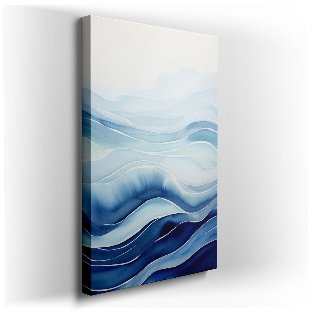 canvas print on wrapped canvas for wall decor – This exquisite wall art captures the essence of tranquility and peace through its depiction of soft ocean waves, masterf...