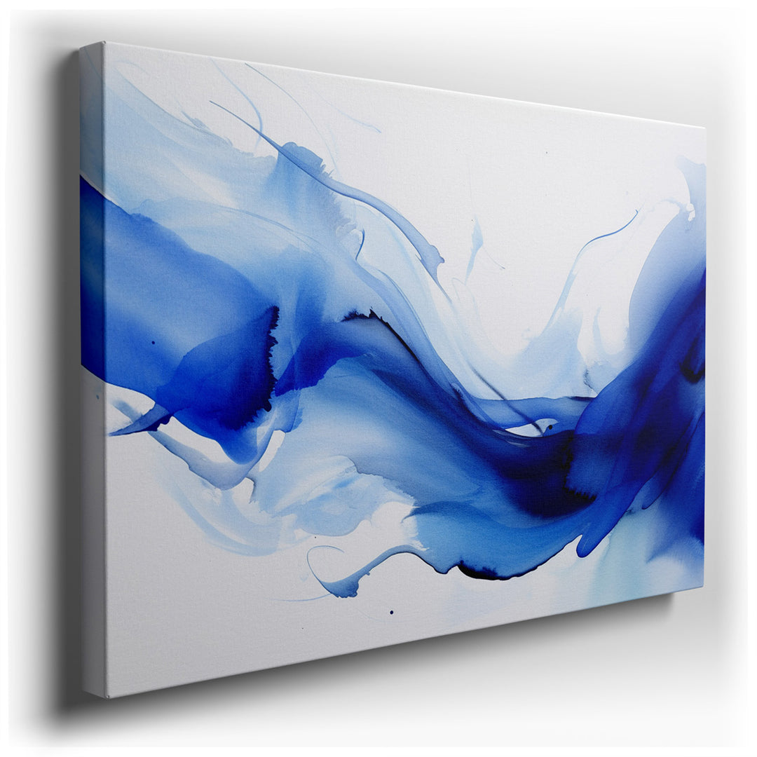 canvas print on wrapped canvas for wall decor – This exquisite watercolor wall art masterfully captures the essence of the ocean's serene beauty through its depiction o...