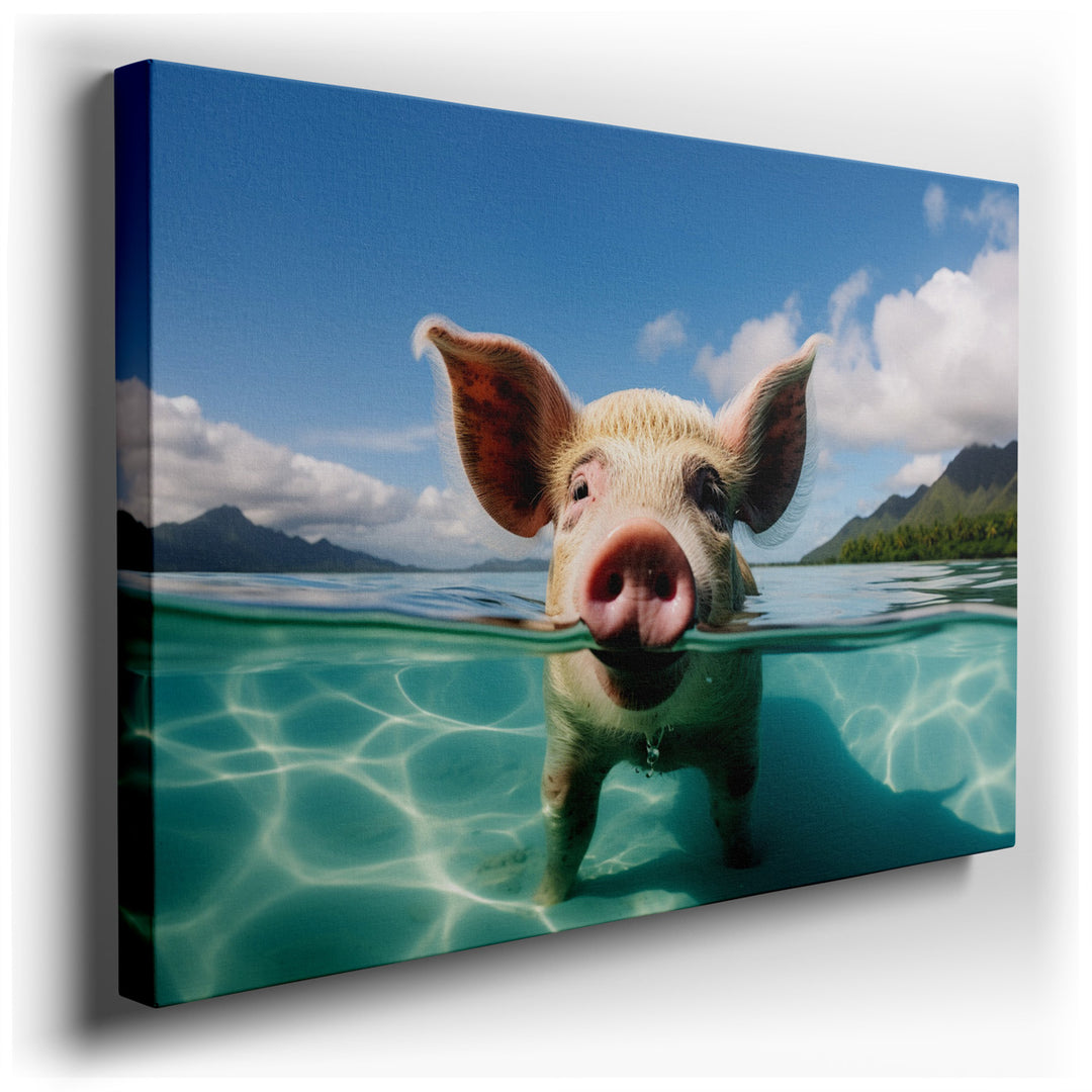 canvas print on wrapped canvas for wall decor – Imagine a wall art that encapsulates the essence of serenity and playful innocence, a piece that can transform any room...