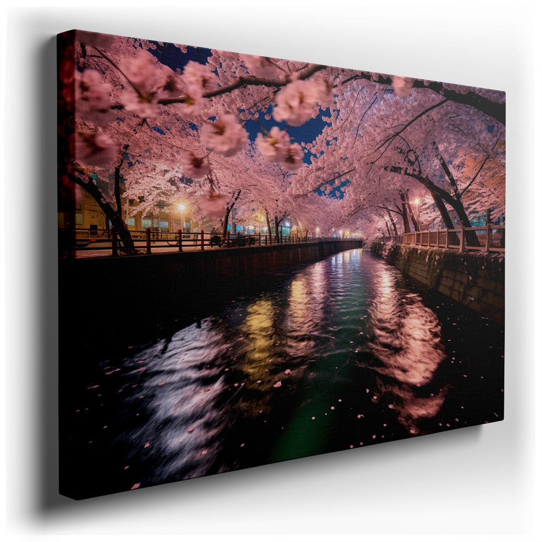 canvas print on wrapped canvas for wall decor – This captivating wall art, a masterpiece of tranquility and natural beauty, offers a mesmerizing depiction of a serene r...