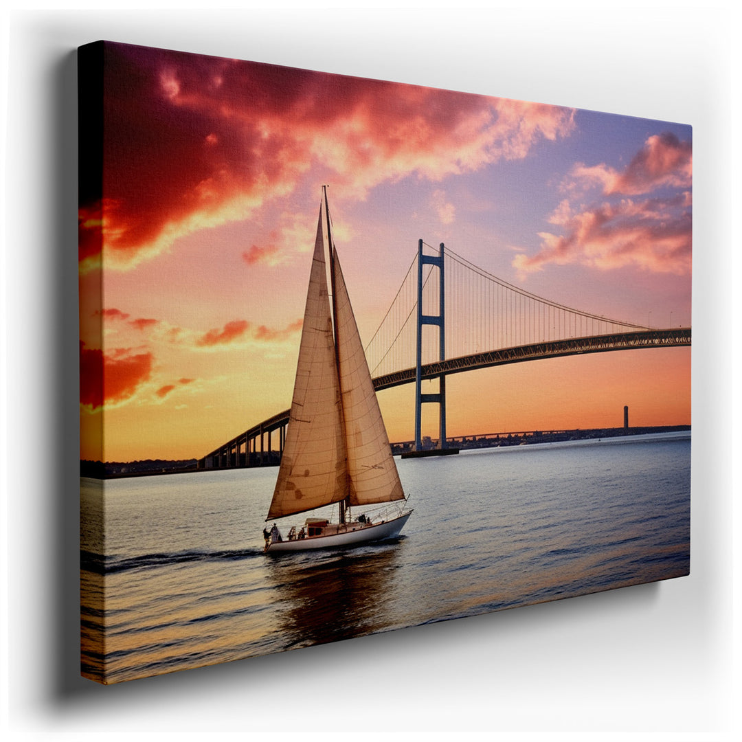 canvas print on wrapped canvas for wall decor – Imagine a wall art that captures the essence of serene exploration and the subtle thrill of a nautical adventure. This a...