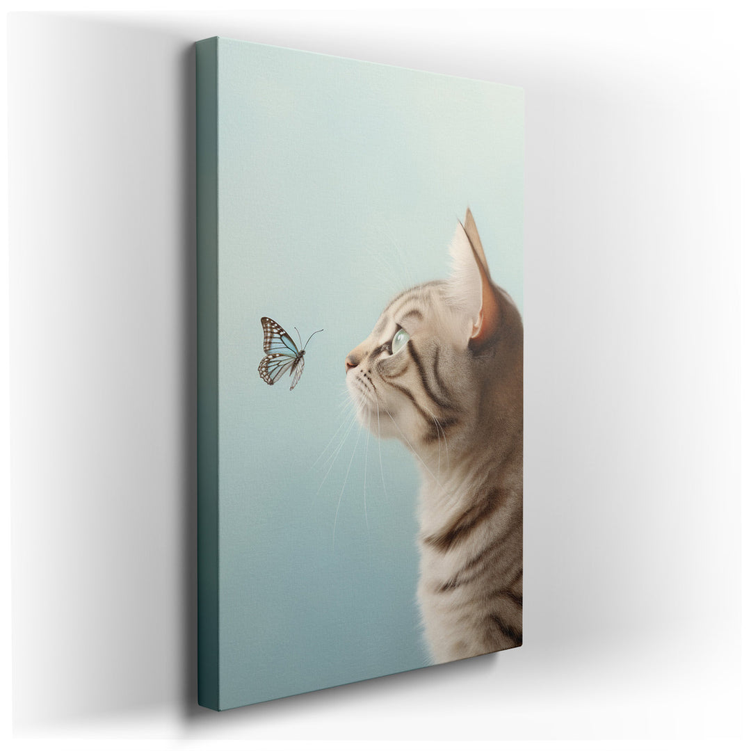 canvas print on wrapped canvas for wall decor – In this serene and captivating wall art, the viewer is drawn into a moment of quiet contemplation and natural beauty. Th...