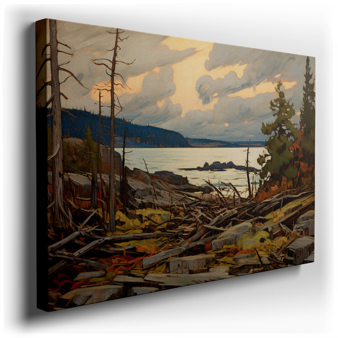 canvas print on wrapped canvas for wall decor – This wall art, a captivating landscape, is an exquisite depiction of nature's untamed beauty, ideal for enhancing the am...