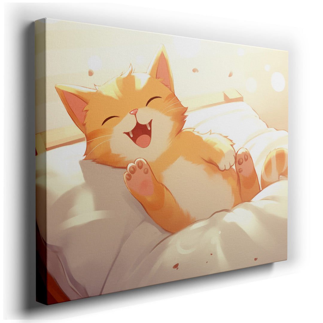 canvas print on wrapped canvas for wall decor – Imagine a wall art that encapsulates the epitome of comfort and joy, a scene so delightful and warm that it instantly up...