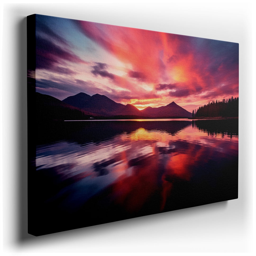 canvas print on wrapped canvas for wall decor – This wall art captures a moment of sublime tranquility and awe-inspiring beauty, making it an ideal centerpiece for any...