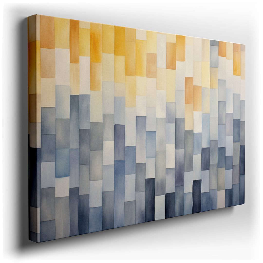 canvas print on wrapped canvas for wall decor – This wall art, with its sophisticated arrangement of soft pastel colors, offers a harmonious textured pattern that is bo...