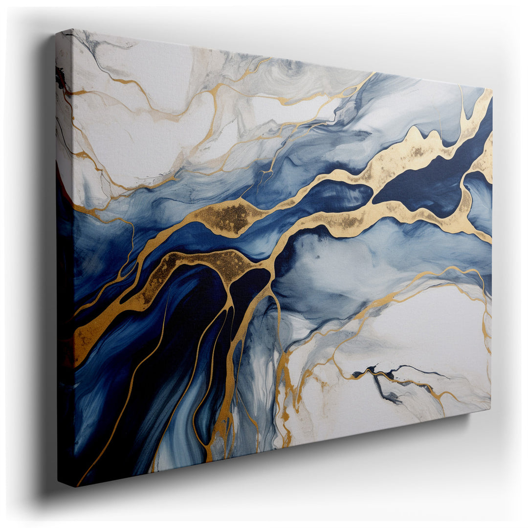 canvas print on wrapped canvas for wall decor – This wall art is a captivating masterpiece that embodies the essence of elegance and tranquility through its abstract de...