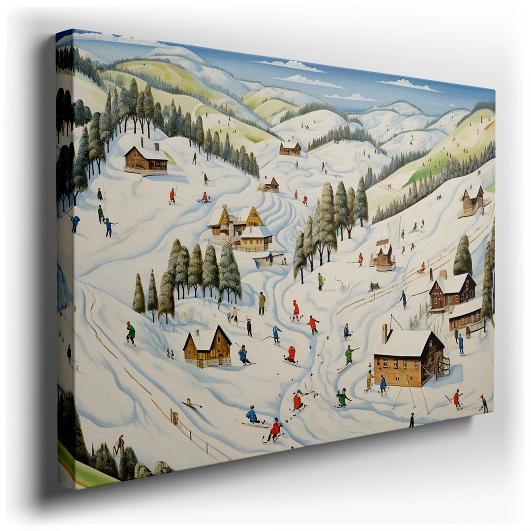 canvas print on wrapped canvas for wall decor – This enchanting wall art captures the essence of a serene winter wonderland, ideal for anyone who cherishes the beauty o...