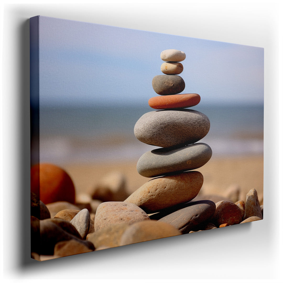 canvas print on wrapped canvas for wall decor – This wall art captures a serene and contemplative scene, perfect for bringing a sense of calm and balance into any space...