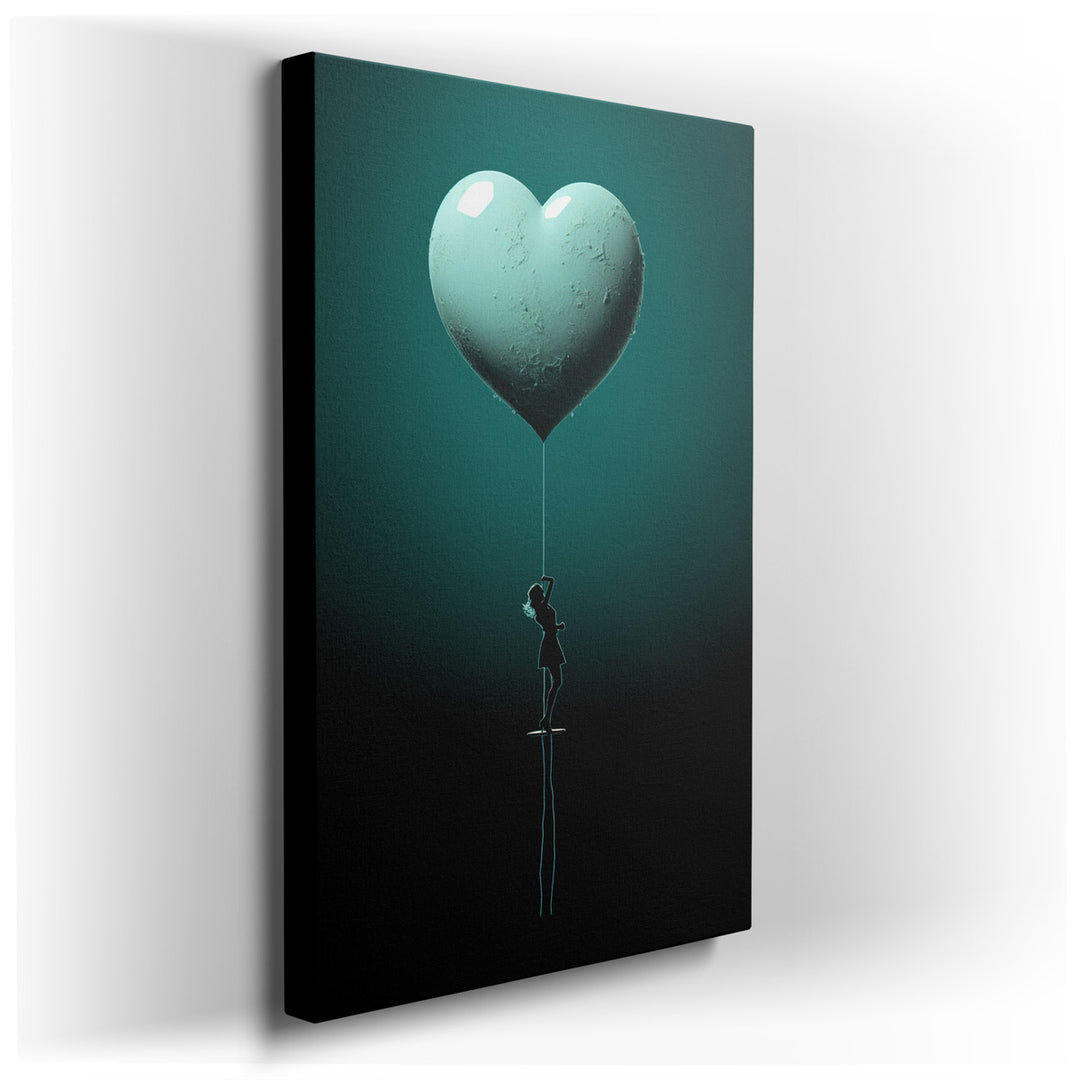 canvas print on wrapped canvas for wall decor – The wall art captures a poignant and evocative scene, one that is both simple in its composition and profound in its sym...