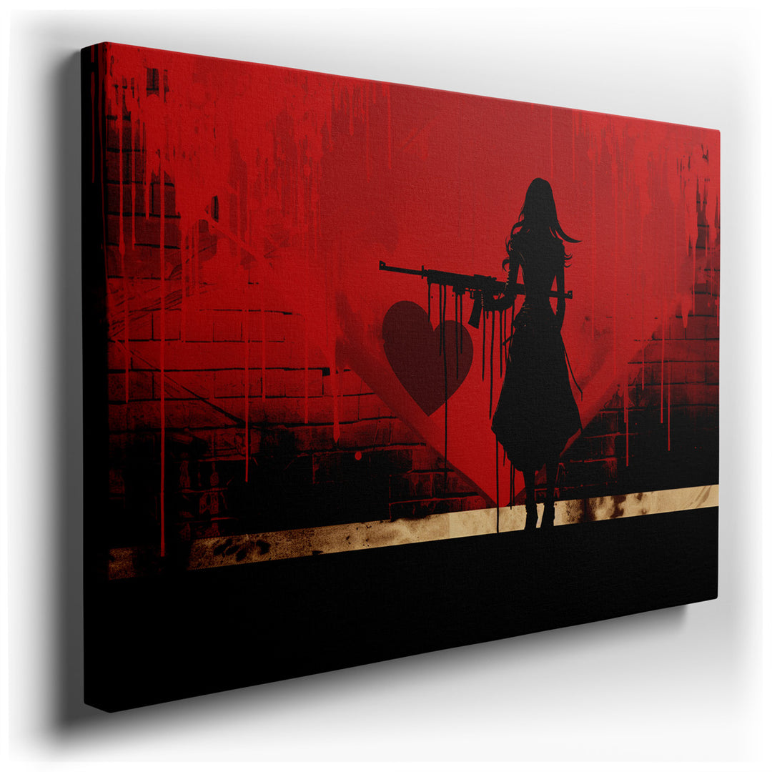 canvas print on wrapped canvas for wall decor – This evocative wall art captures the viewer's attention with its powerful imagery and profound symbolism. Dominating the...