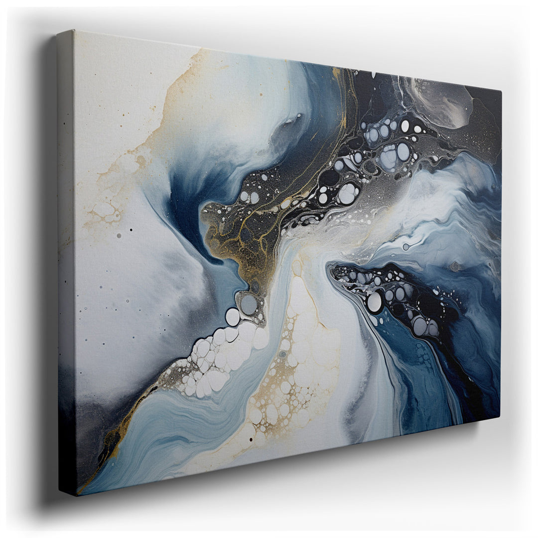 canvas print on wrapped canvas for wall decor – This exquisite wall art is a masterful display of abstract art, where the artist has skillfully employed a palette of so...