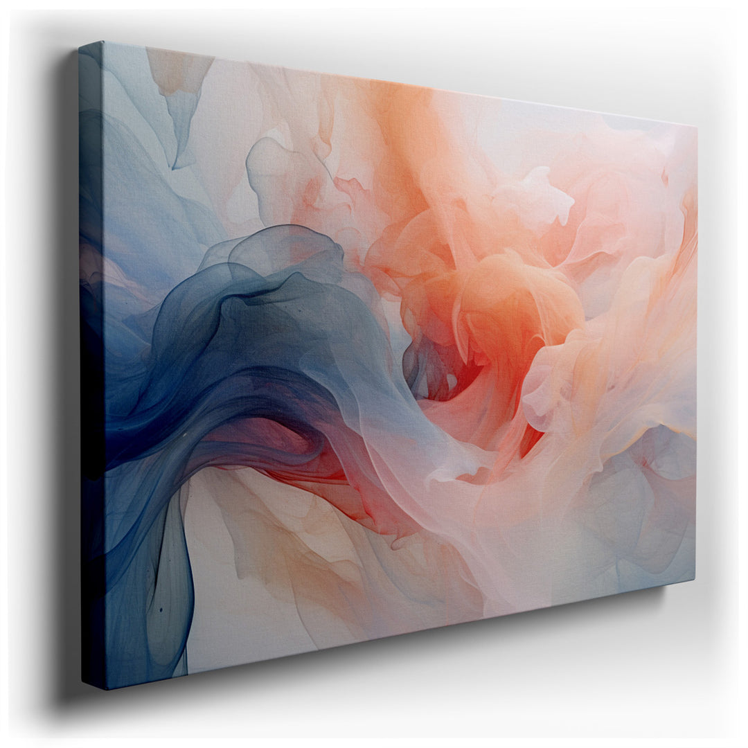 canvas print on wrapped canvas for wall decor – This exquisite wall art is a masterful display of artistic expression, where soft, flowing colors merge with an effortle...