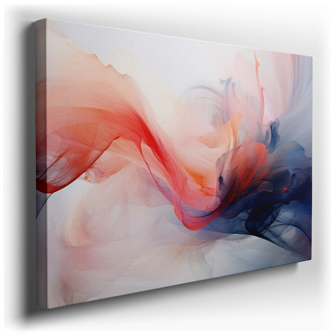 canvas print on wrapped canvas for wall decor – This enchanting wall art is a masterful representation of abstract art, where ethereal waves of soft colors cascade grac...