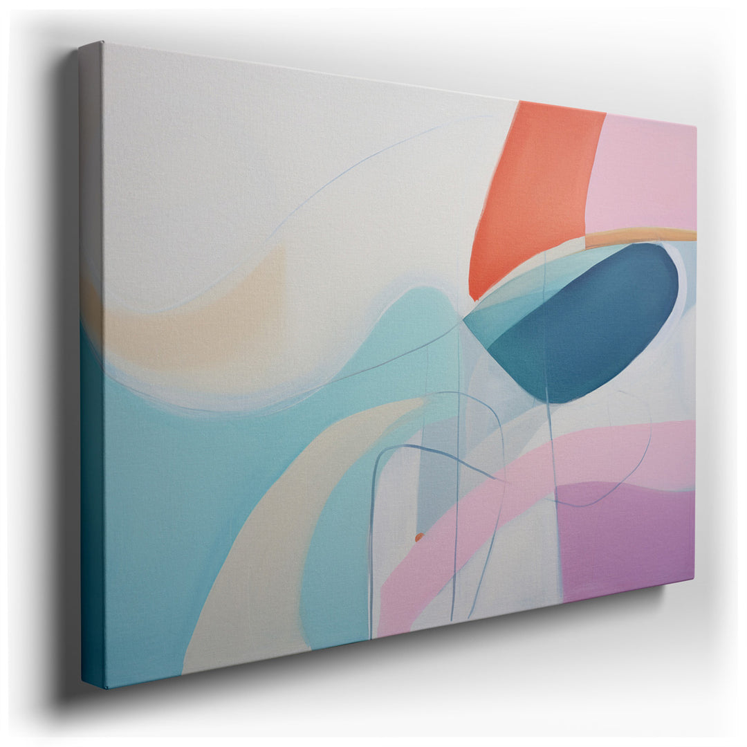 canvas print on wrapped canvas for wall decor – This exquisite wall art embodies the essence of minimalism, utilizing soft, subtle colors that blend seamlessly into eac...