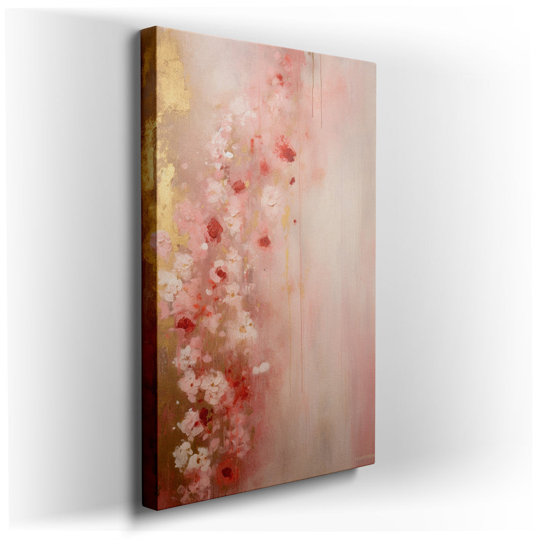 canvas print on wrapped canvas for wall decor – This exquisite wall art, a masterful composition of soothing floral imagery, is an embodiment of tranquility and aesthet...