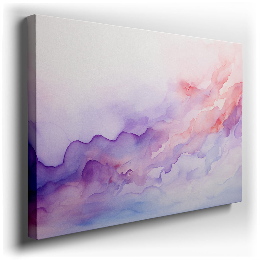 canvas print on wrapped canvas for wall decor – This exquisite abstract watercolor wall art is a masterful representation of artistic fluidity and emotional depth, rend...