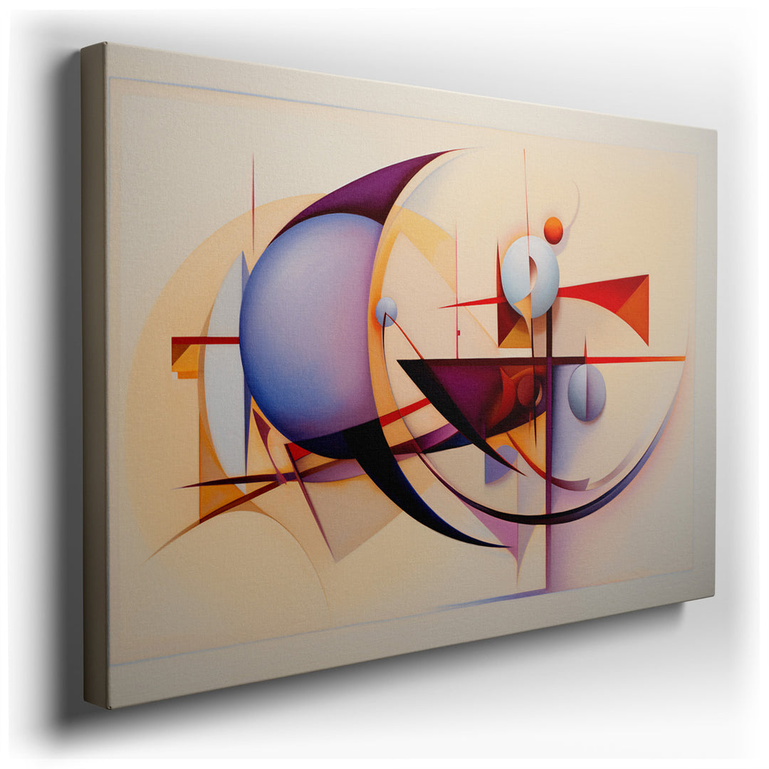 canvas print on wrapped canvas for wall decor – This captivating abstract art piece is a masterful blend of soft shapes and a harmonious color palette that strikes a pe...