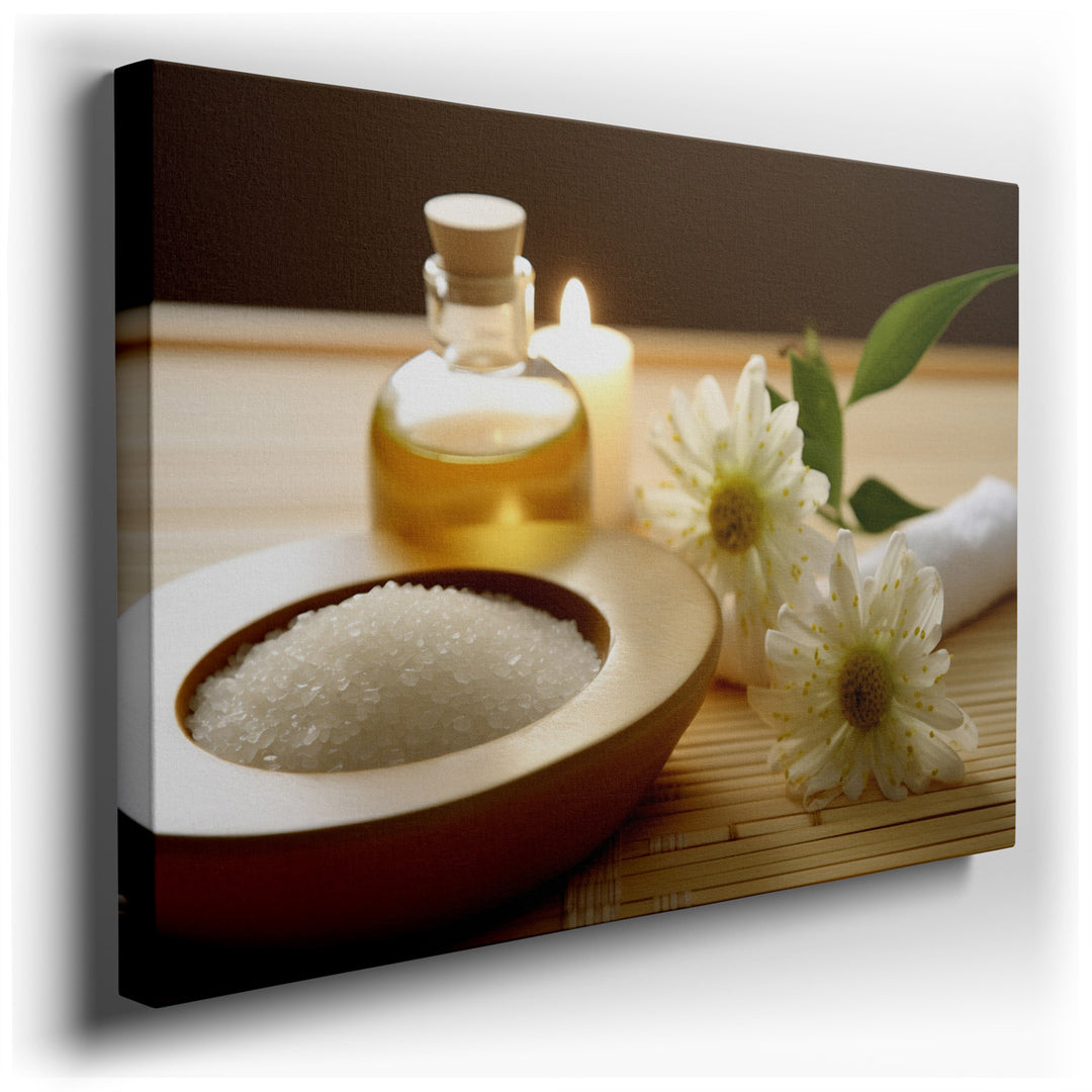 canvas print on wrapped canvas for wall decor – Imagine a wall art that captures the essence of a serene spa retreat, meticulously designed to evoke a sense of peace an...