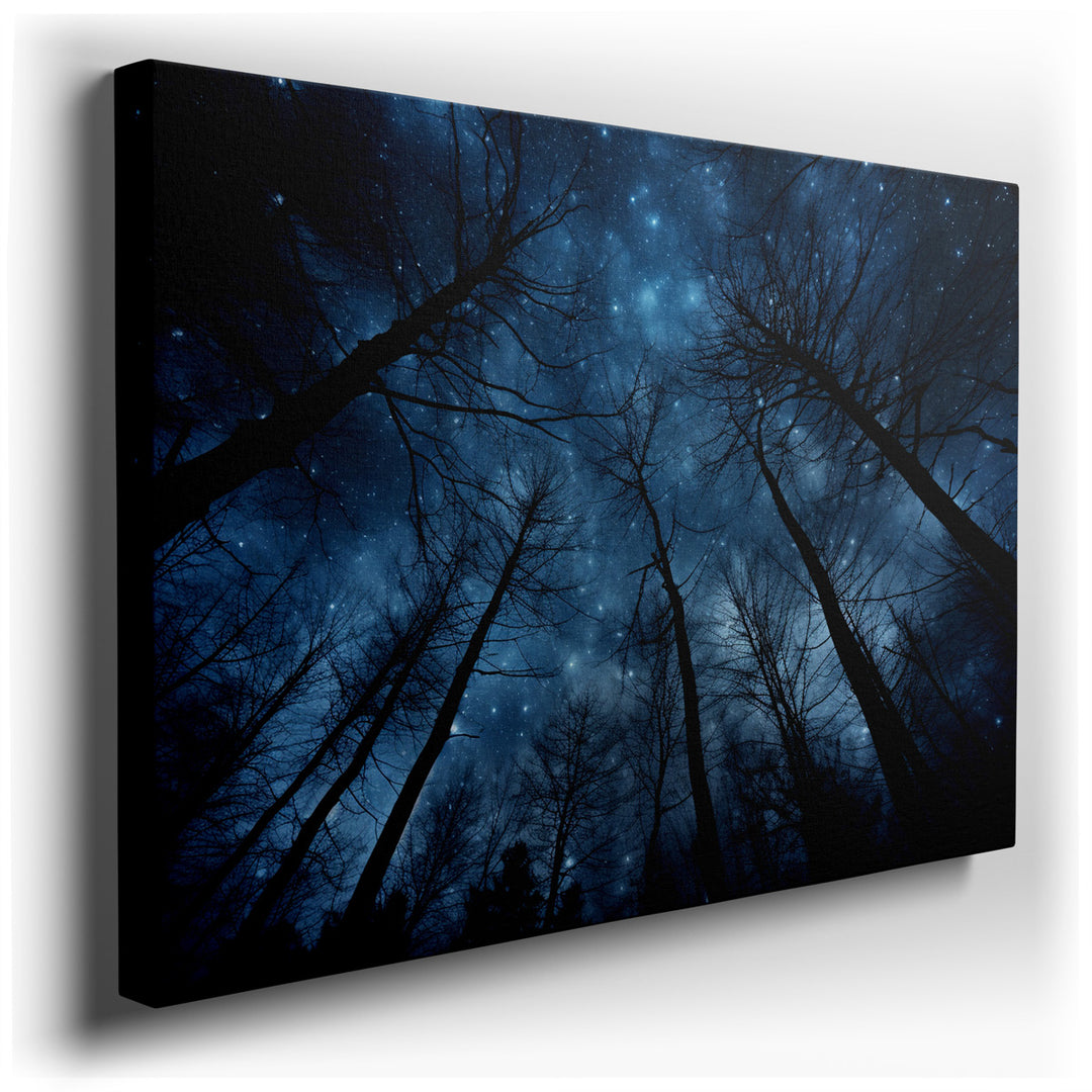 canvas print on wrapped canvas for wall decor – This wall art, a mesmerizing portrayal of the night sky, is an exquisite addition to any room seeking to evoke a sense o...