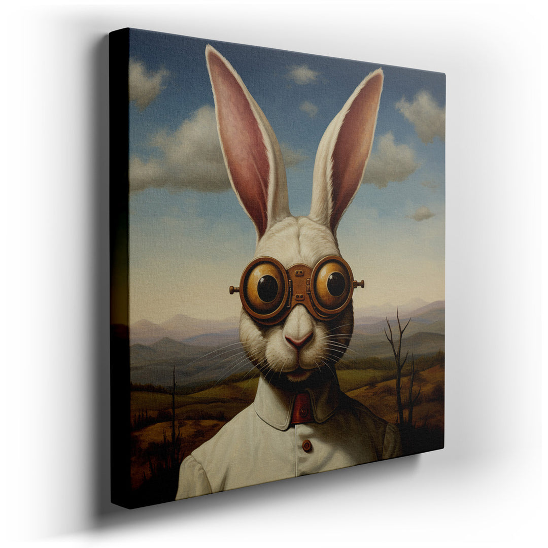 canvas print on wrapped canvas for wall decor – This wall art is a captivating piece that masterfully blends the whimsical and the mechanical, creating a unique visual...